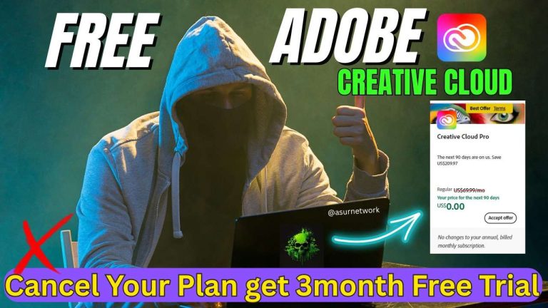 How to get Adobe 3 Month Free Trial | Adobe cancel the Plan